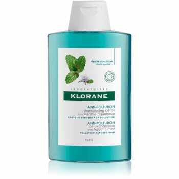 Klorane Máta Vodní șampon detoxifiant pentru curățare pentru păr expus la poluare