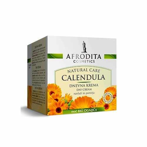 Crema de Zi cu extract de Galbenele - Cosmetica Afrodita Natural Care Calendula day Cream, 50 ml
