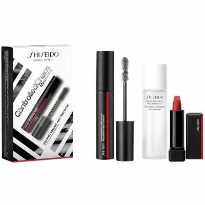 Mascara Shiseido Controlled Chaos Ink Black Pulse 11.5ml +Eye & Lip Makeup Remover 30ml + Lipstick 2.5g