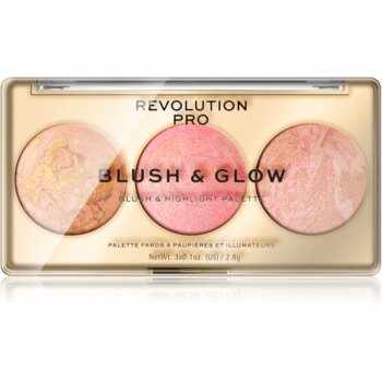 Revolution PRO Blush & Glow paleta pentru intreaga fata