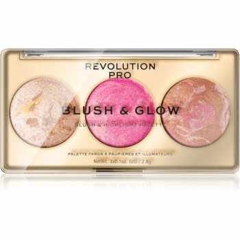 Revolution PRO Blush & Glow paleta pentru intreaga fata