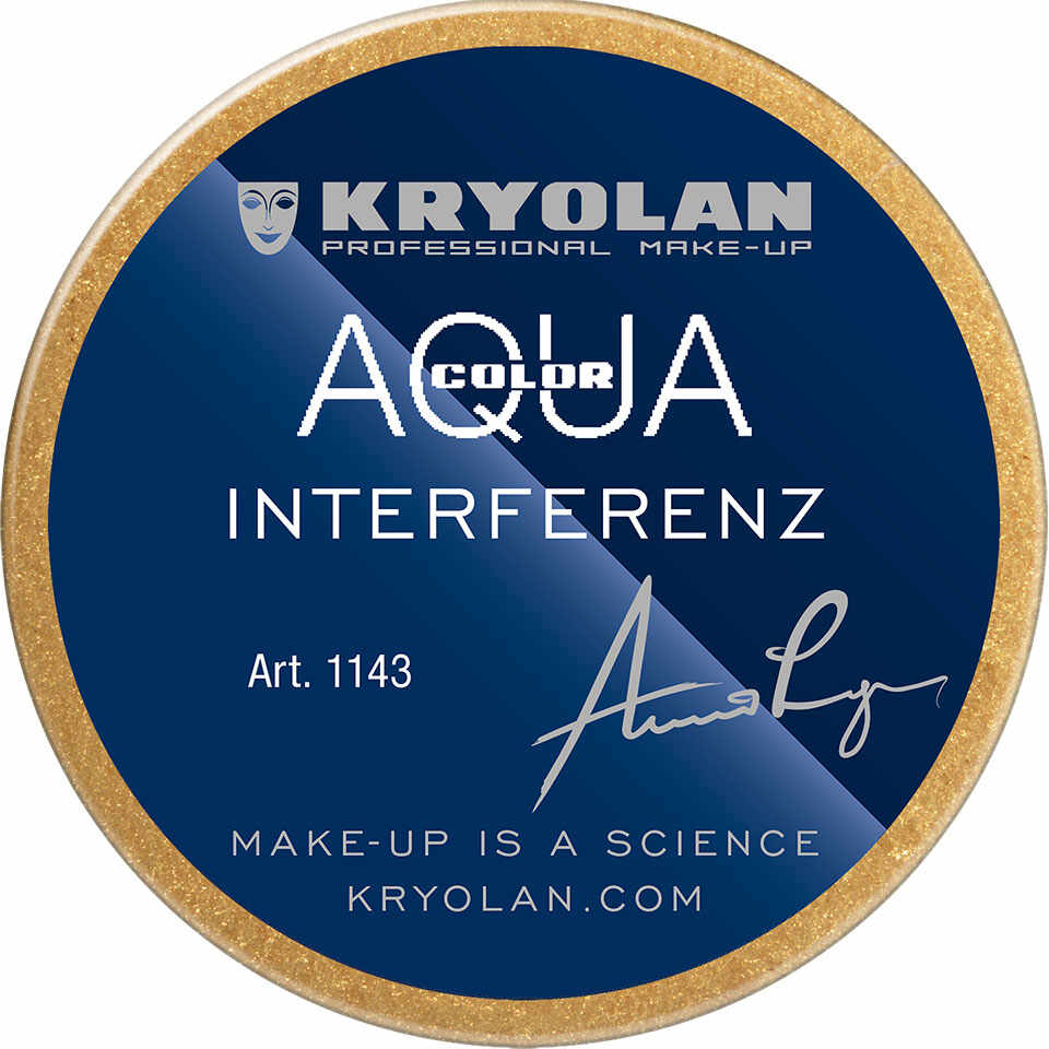 Fard crema Kryolan Aquacolor Interferenz Gold pentru fara si corp 55ml