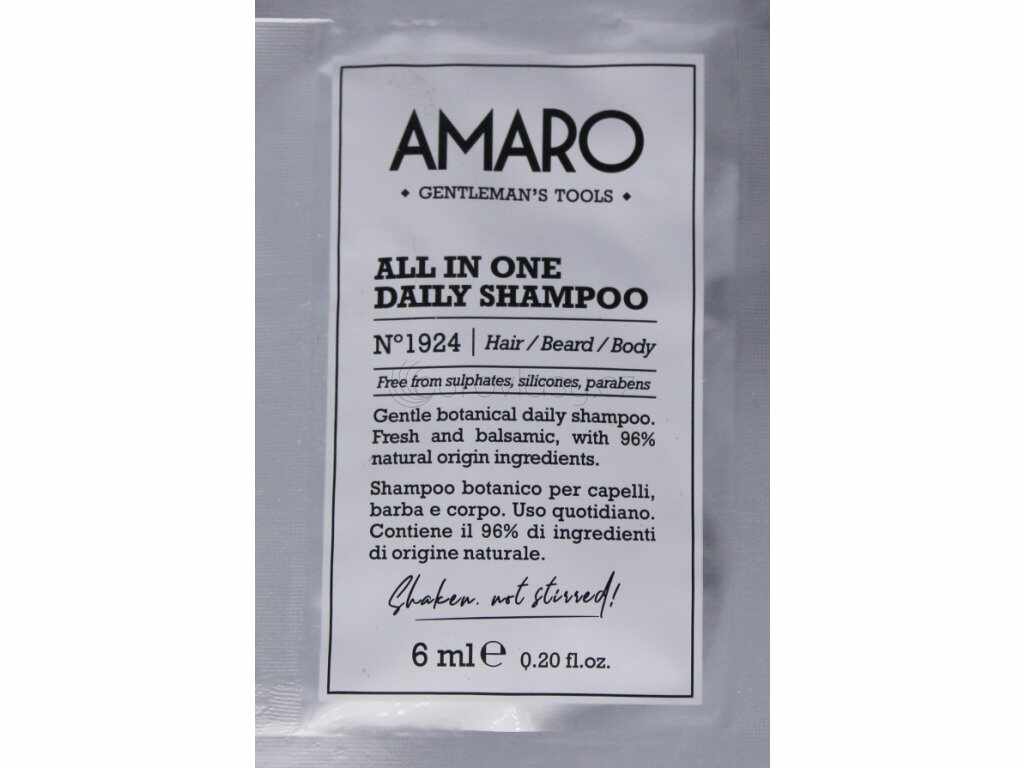 Sampon Amaro All In One Daily pentru barbati 6ml 