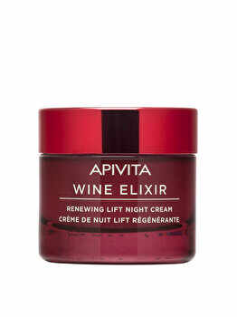Crema de noapte anti-imbatranire pentru fata Apivita, Wine Elixir, 50 ml