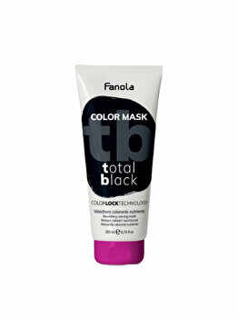 Masca nuantatoare pentru par Fanola, Color Mask, Total Black, 200 ml