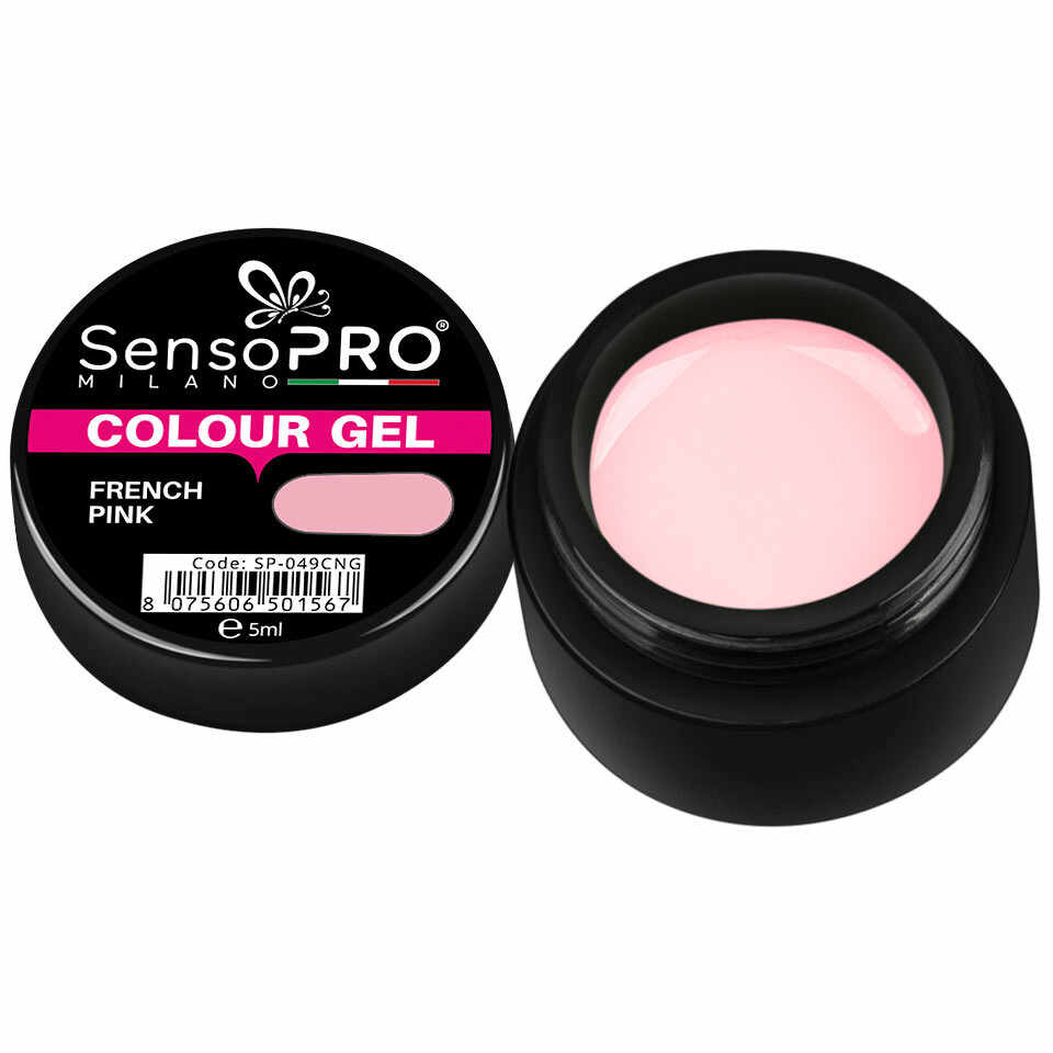 Gel UV Colorat French Pink 5ml, SensoPRO Milano