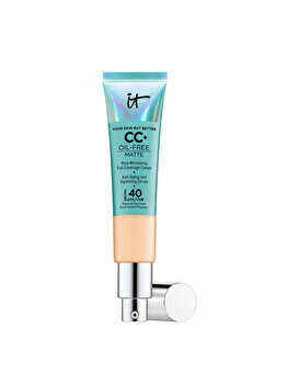 Crema CC matifianta anti-imbatranire pentru ten It Cosmetics, Your Skin But Better, SPF 40, Medium, 32 ml