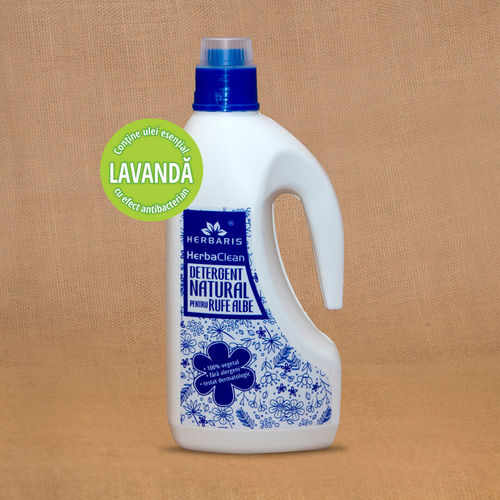 Detergent natural pentru rufe albe cu Lavandă, 1500ml | Herbaris