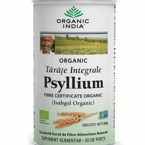 Tărâțe de Psyllium Integrale, 100% Organic, > 87% Fibre | Organic India