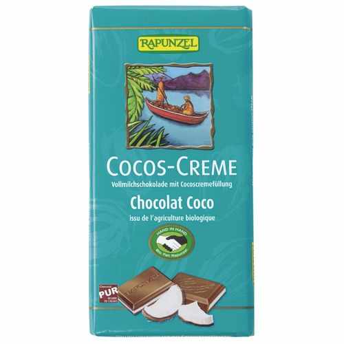 Ciocolată cu Cremă de Cocos, 100g | Rapunzel