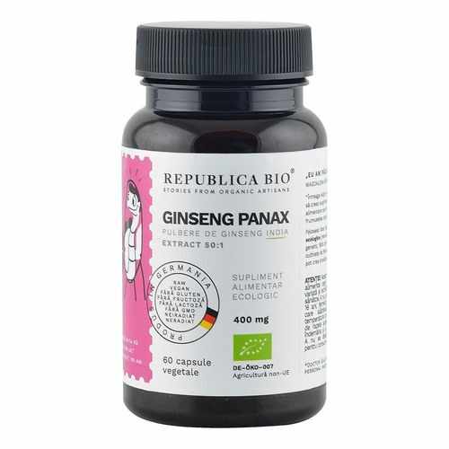 Ginseng Panax Ecologic Extract 50:1, 60 capsule | Republica BIO