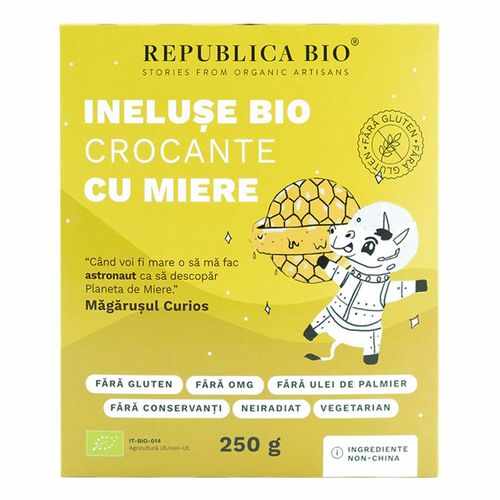 Inelușe Bio Crocante cu Miere Fără Gluten, 250g | Republica BIO