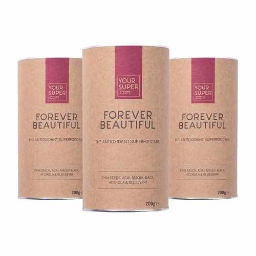 Pachet Cură Completă FOREVER BEAUTIFUL Organic Superfood Mix, 3x 200g | Your Super
