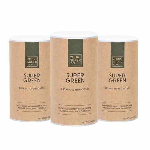 Pachet Cură Completă SUPER GREEN Organic Superfood Mix, 3x 150g | Your Super