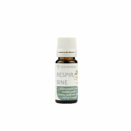 RespirBine Mix de uleiuri esențiale pentru ameliorarea problemelor respiratorii, 10ml | AquaNano