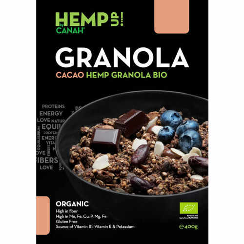 Granola Cacao ECO Hemp Up, 400 g | Canah