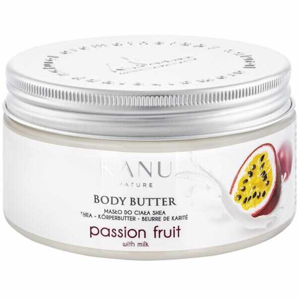 Unt de Corp cu Fructul Pasiunii - KANU Nature Body Butter Passion Fruit with Milk, 190 g