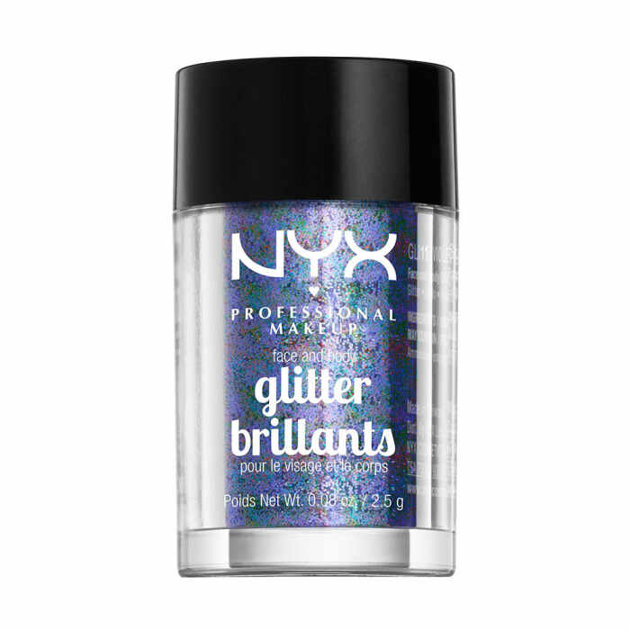 Sclipici pentru fata si corp NYX Professional Face Body Glitter Violet, 2.5 g