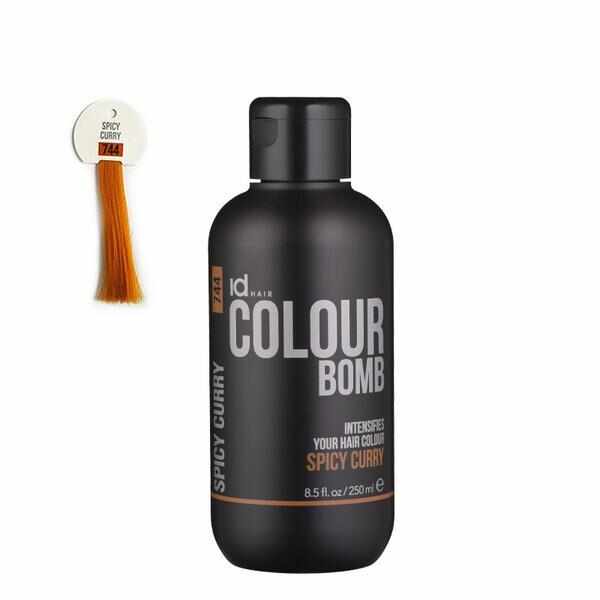 Tratament de colorare IdHAIR Colour Bomb - 744 Spicy Curry, 250ml