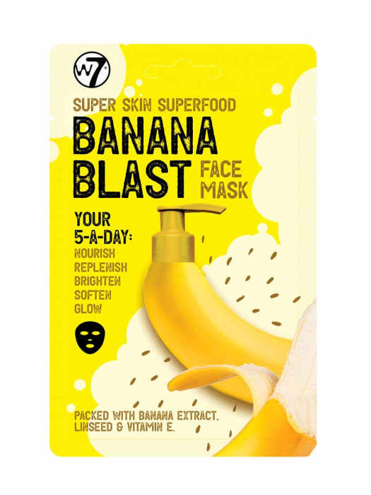Masca hranitoare W7 Super Skin Superfood Banana Blast Face Mask, 18 g