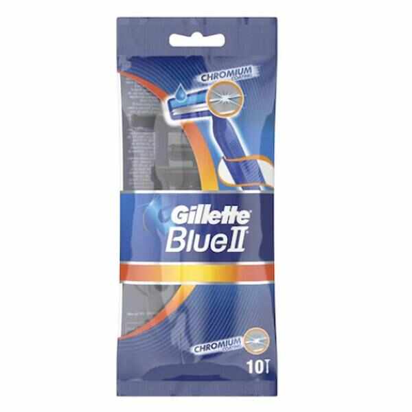 Aparat de Ras cu 2 Lame - Gillette Blue II, 10 buc