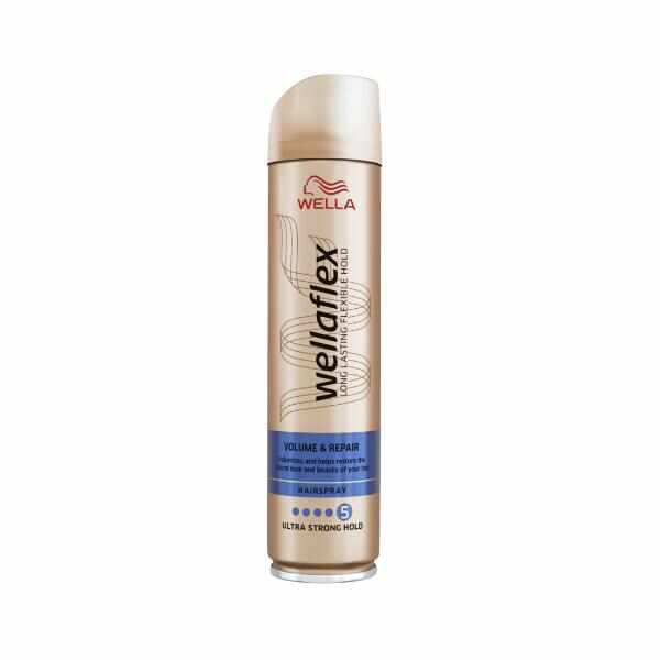 Fixativ pentru Volum cu Fixare Ultra Puternica - Wella Wellaflex Hairspray Volume&Repair Ultra Strong Hold, 250 ml