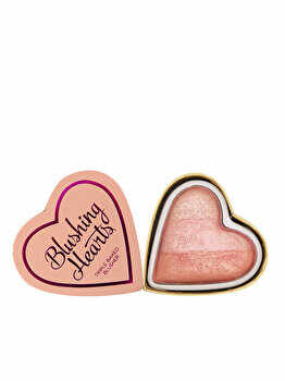 Blush Makeup Revolution London, I Heart Makeup Blushing Hearts, Peachy Pink Kisses, 10 g