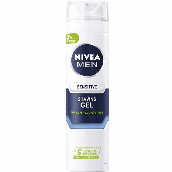 Gel de Ras pentru Pielea Sensibila - Nivea Men Sensitive Shaving Gel, 200 ml