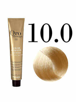 Vopsea de par permanenta Oro Therapy, Color Keratin, 10.0 Blonde Platinum, 100 ml