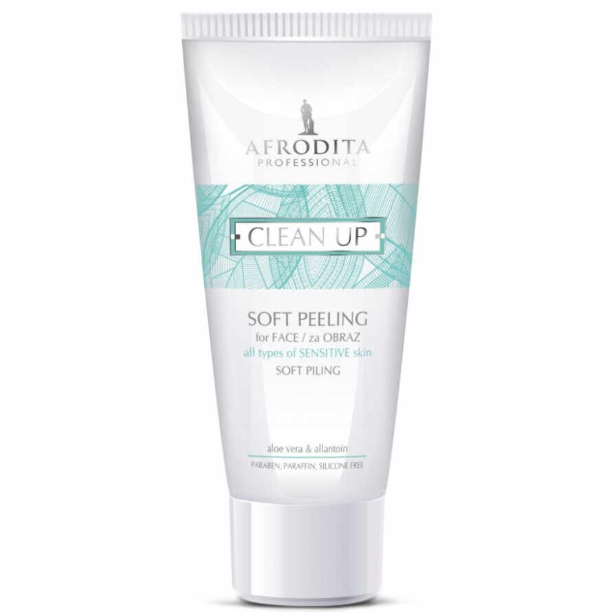 Cosmetica Afrodita - Peeling Facial Soft pentru toate tipurile de ten, inclusiv tenul sensibil 100 ml 