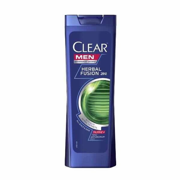Sampon pe Baza de Plante Antimatreata pentru Barbati 2 in 1 - Clear Men Anti-Dandruff Shampoo Herbal Fusion 2 in 1, 400ml