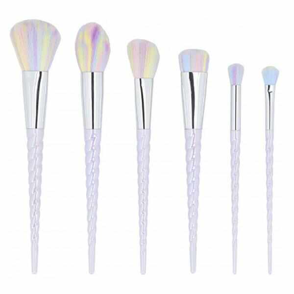 Set 6 Pensule Unicorn Pastel pentru Machiaj - Mimo Makeup Brush Unicorn Pastel, 6 buc