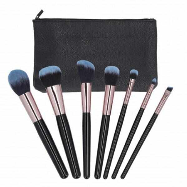 Set 7 Pensule Negre pentru Machiaj - Mimo Makeup Brush Black, 7 buc