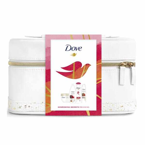 Set Cadou - Dove Nourishing Secrets Renewing Crema de Corp 300ml + Gel de Dus 250ml + Sampon 250ml + Deodorant Spray 150ml + Geanta Cadou