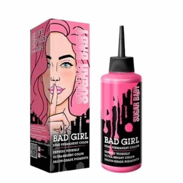 Semi permanent color - Bad Girl - Sugar Baby / Roz pastel, 150ml
