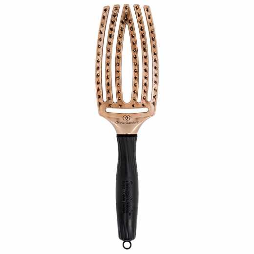 Perie pentru Par Curbata Olivia Garden Fingerbrush Copper Perie