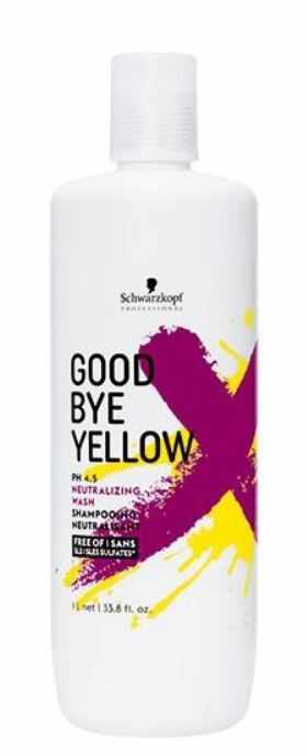 Sampon pentru Neutralizarea Tonurilor de Galben pentru Par Vopsit Schwarzkopf Professional Good Bye Yellow, 1000 ml