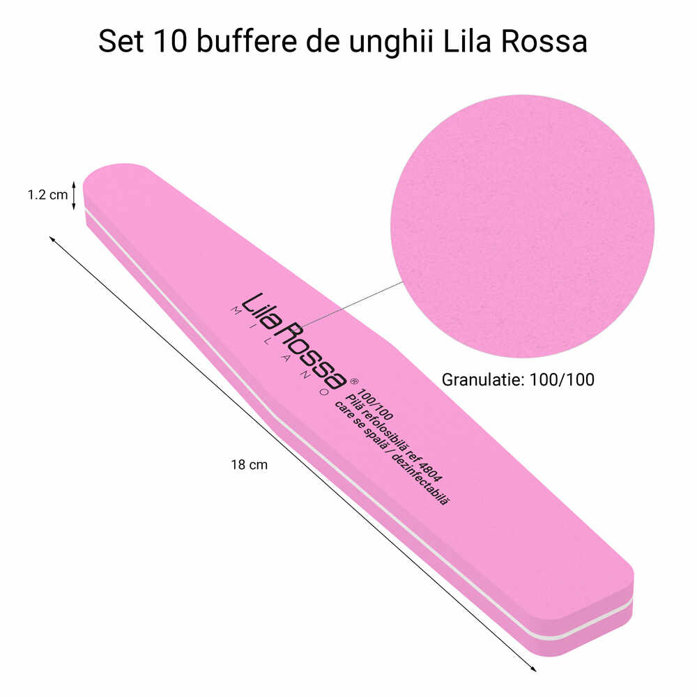 Set Pile Buffer 100/100 Refolosibile Lila Rossa, Romb, 10 Buc