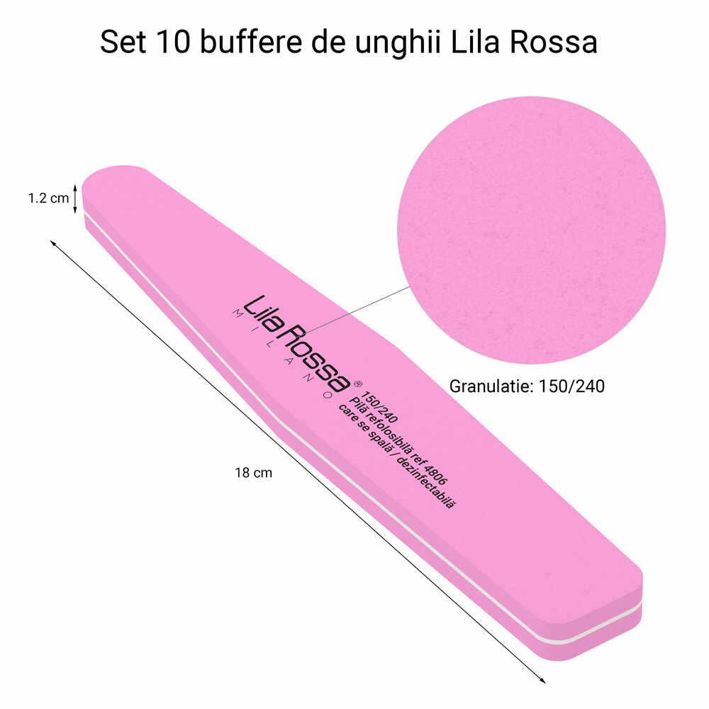 Set Pile Buffer 150/240 Refolosibile Lila Rossa, Romb, 10 Buc