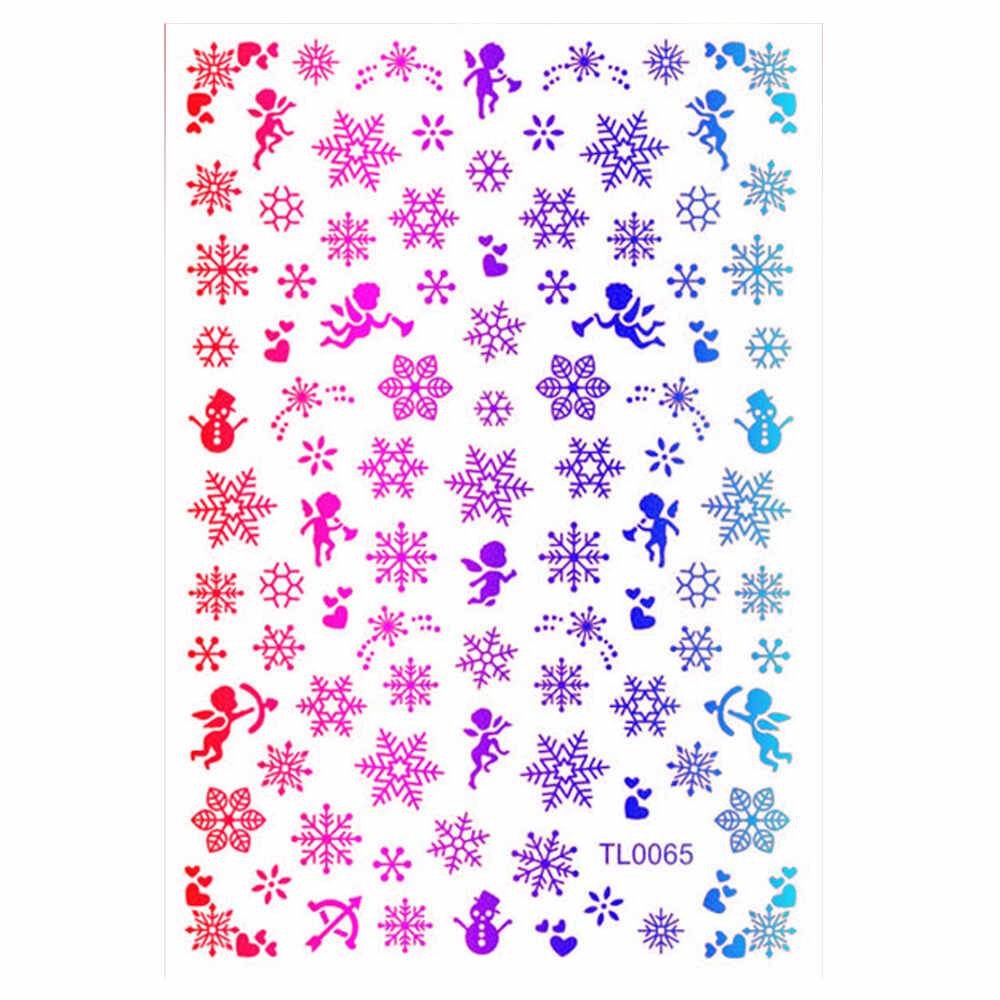 Sticker Nail Art Lila Rossa pentru Craciun, Revelion si Iarna TL0065