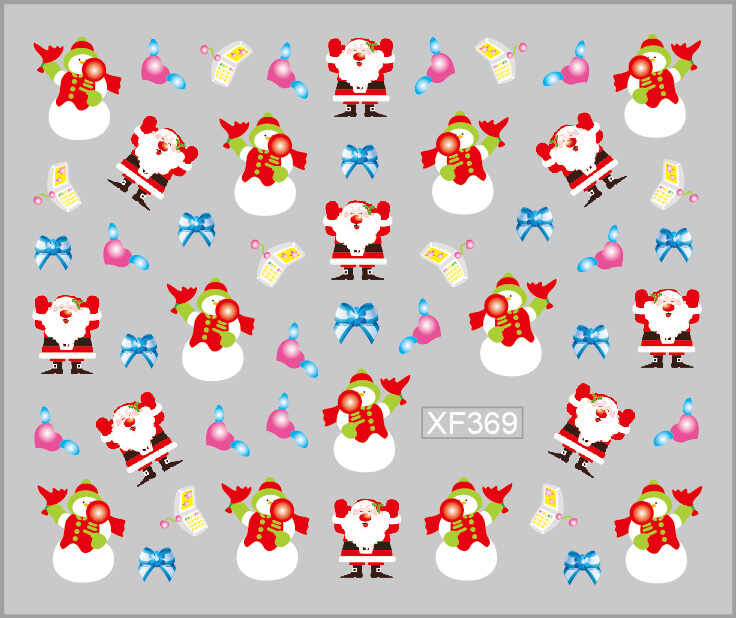 Sticker Nail Art Lila Rossa pentru Craciun, Revelion si Iarna XF369
