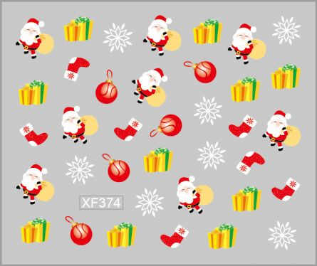 Sticker Nail Art Lila Rossa pentru Craciun, Revelion si Iarna XF374