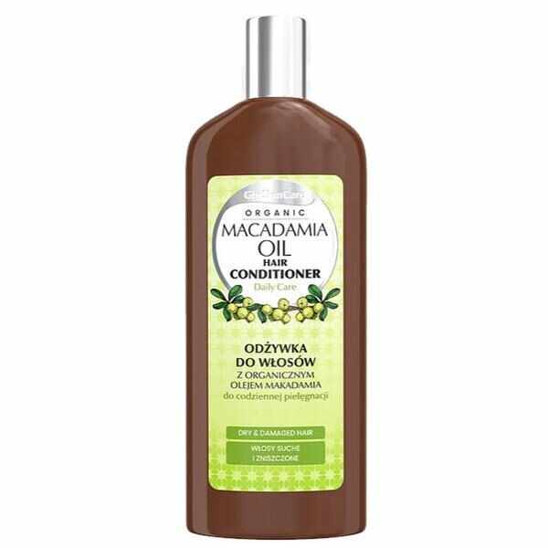 Balsam organic pentru par cu Ulei de Macadamia presat la rece,Glyskincare Organic Oils, 250 ml