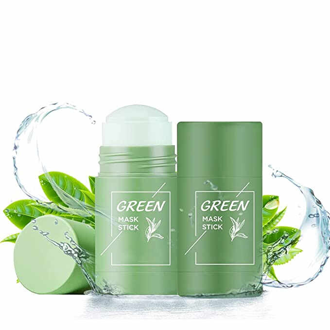 Masca Stick pentru Ten cu Ceai Verde si Argila, Anti-acnee, impotriva Excesului de Sebum, Anti-inflamator, Anti-pori dilatati