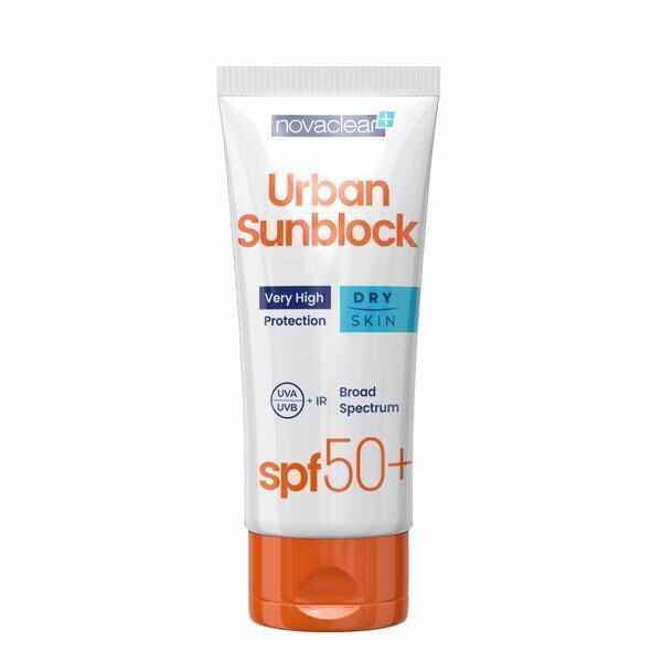 Protectie solara inalta pentru ten uscat, Urban Sunblock, SPF50 NovaClear, 40 ml