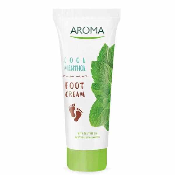 Crema pentru Picioare cu Mentol - Aroma Cool Menthol Foot Cream, 75 ml