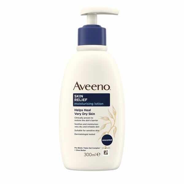 Lotiune hidratanta neparfumata pt piele foarte uscata Aveeno Skin Relief, 300 ml