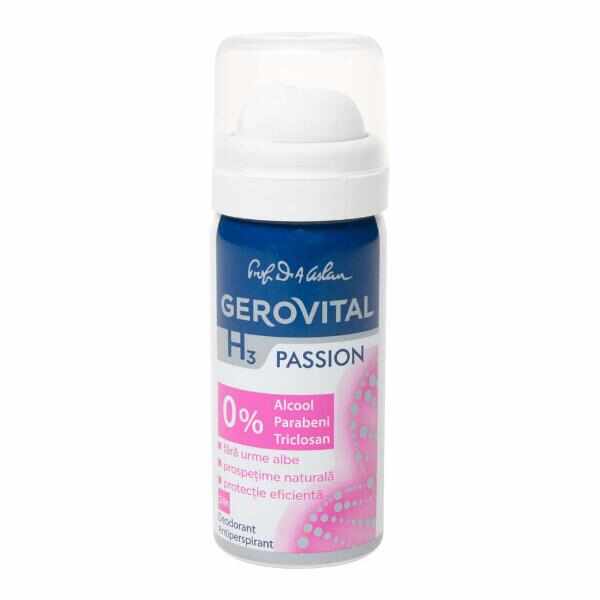 Deodorant Antiperspirant Gerovital H3 Evolution - Passion, 40ml
