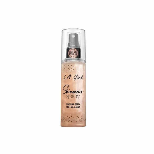 Spray iluminator de corp, L.A Girl, Shimmer Face Body, Rose Gold, 80 ml