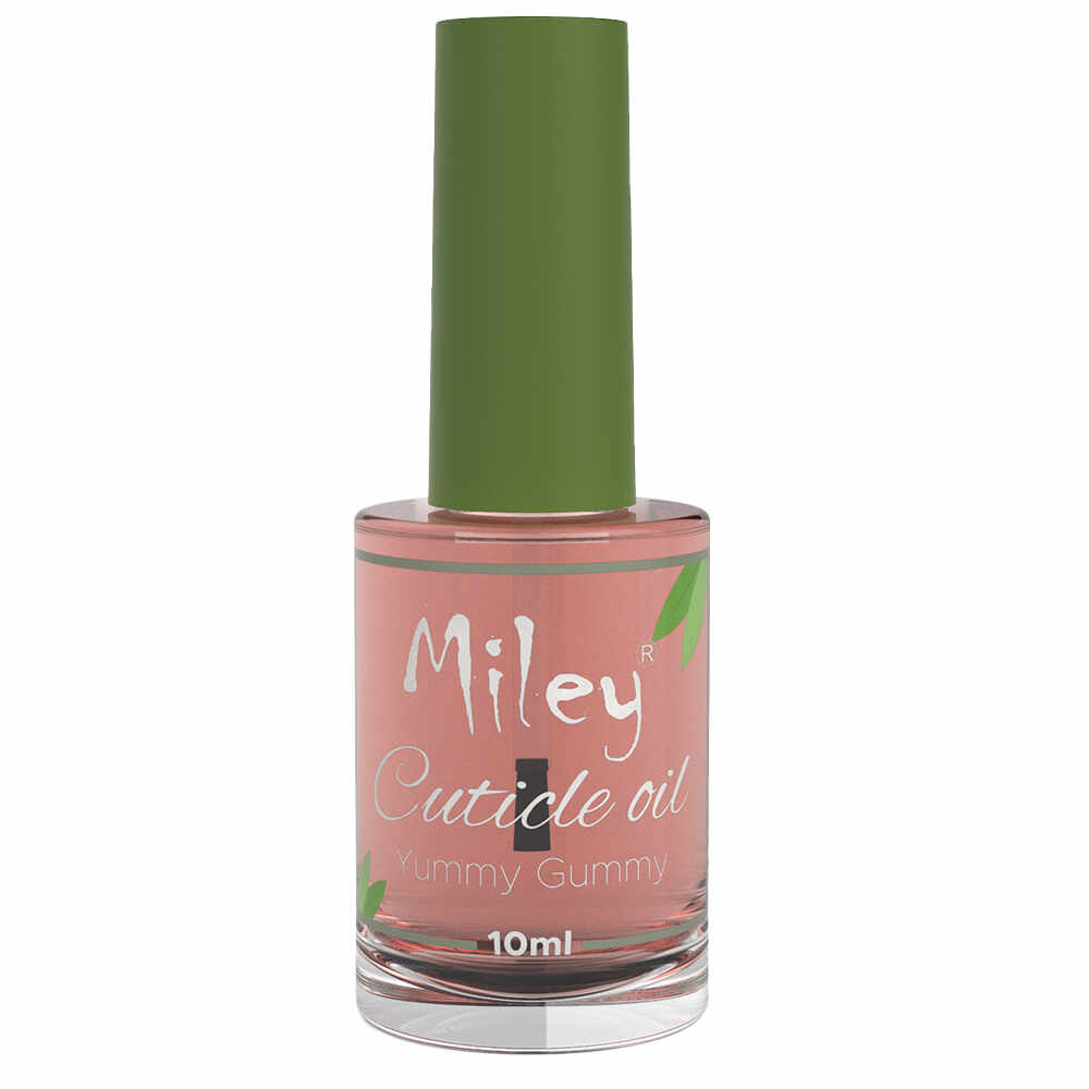 Ulei cuticule cu pensula, Miley, aroma Yummy Gummy, 10 ml